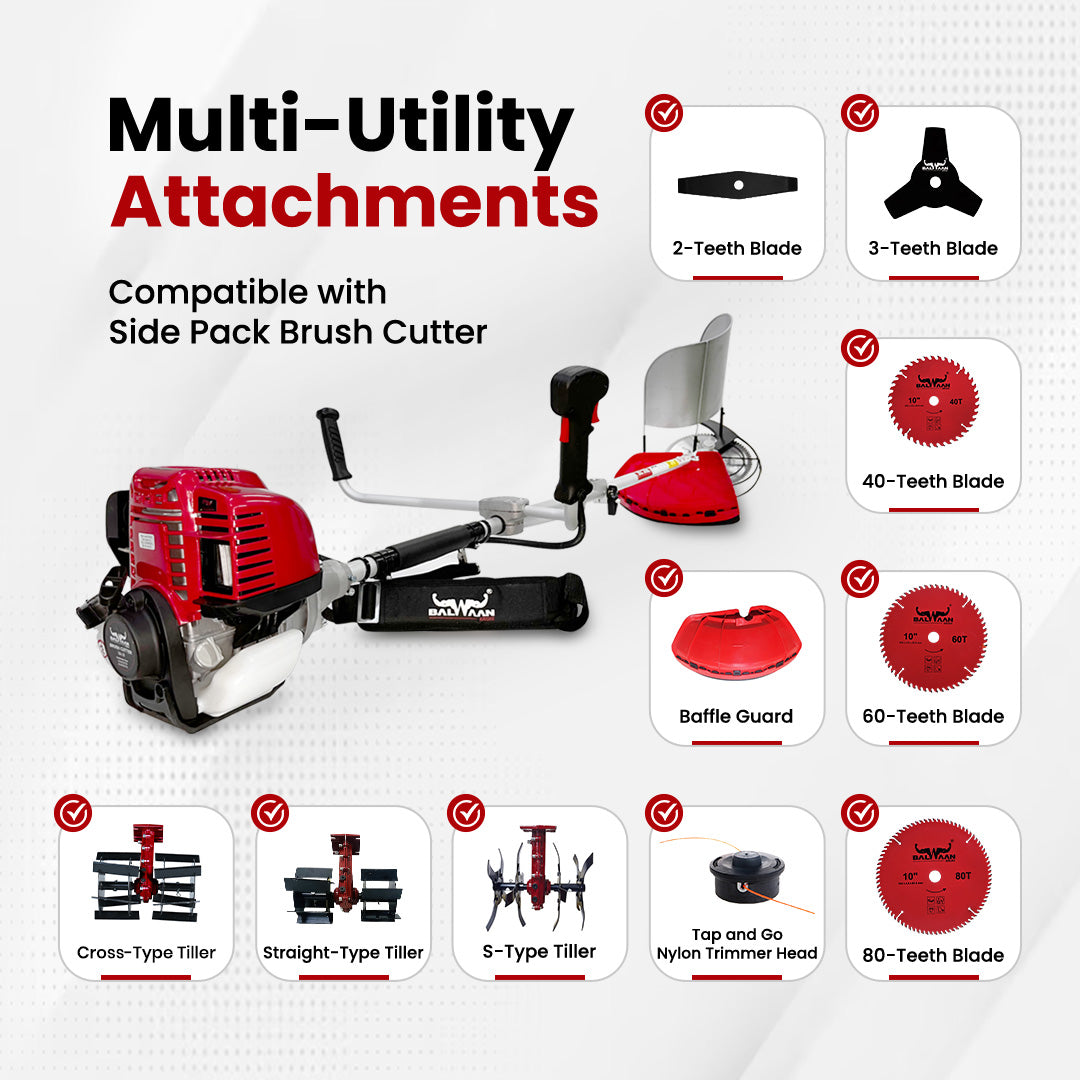 BX-35 Pro|Balwaan Side Pack Brush Cutter Petrol