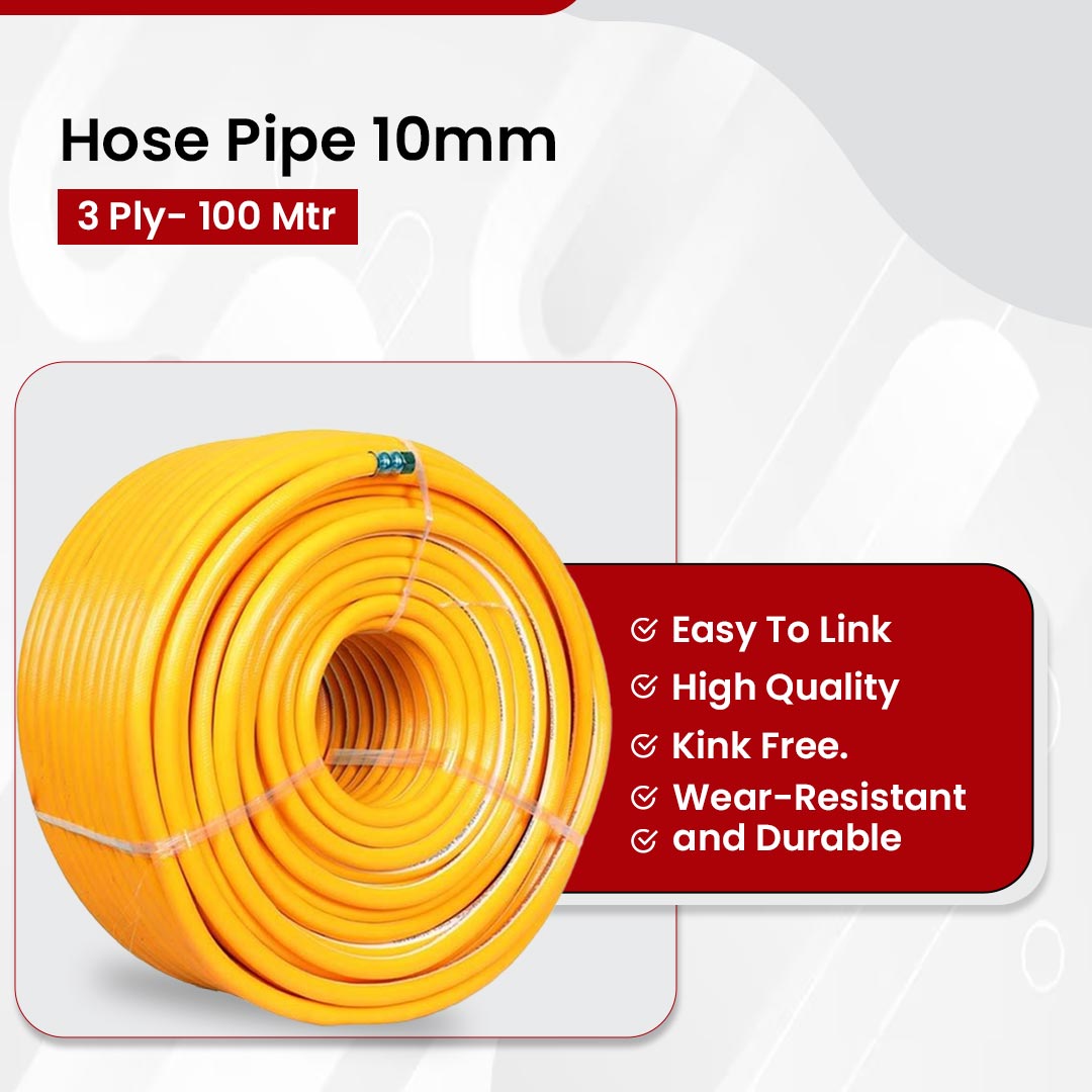 Hose Pipe 10 mm 3 Ply- 100 Meters