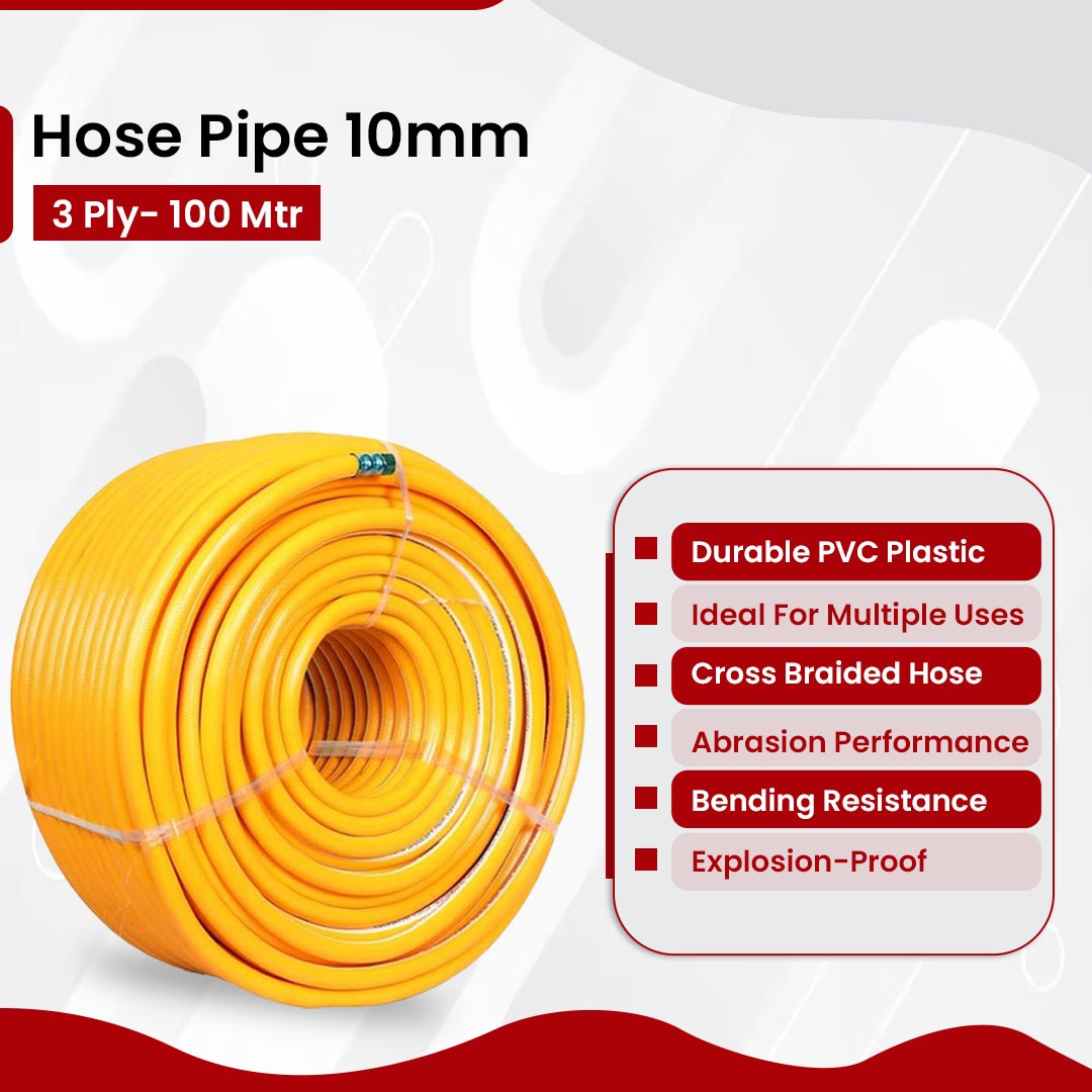 Hose Pipe 10 mm 3 Ply- 100 Meters