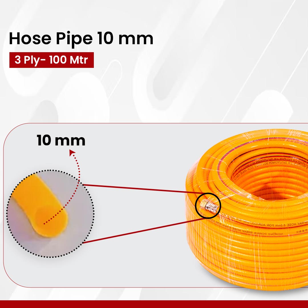 Hose Pipe 10 mm 3 Ply- 100 Meters