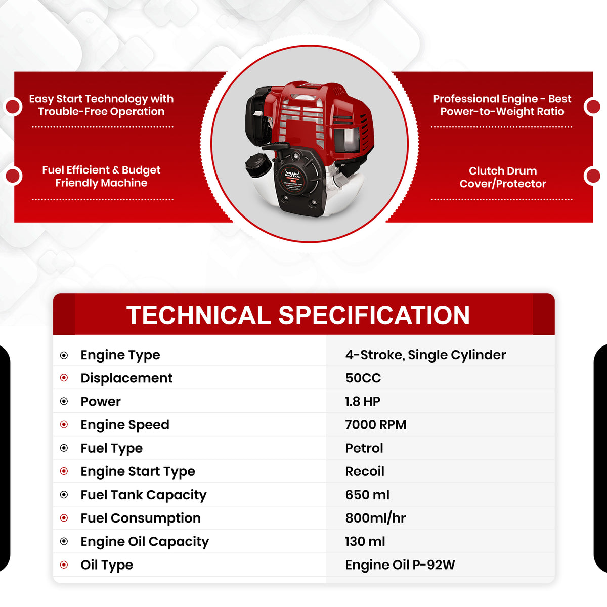 BX-50B|Balwaan Back Pack Brush Cutter Petrol