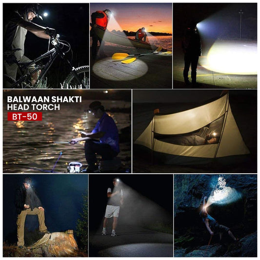 Balwaan Shakti LED Flashlight Head Torch| BT-50