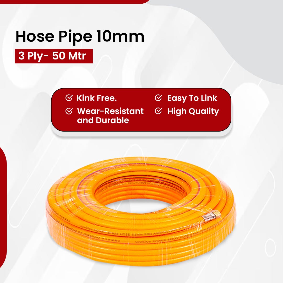 Hose Pipe 10 mm 3 Ply- 50 Meters