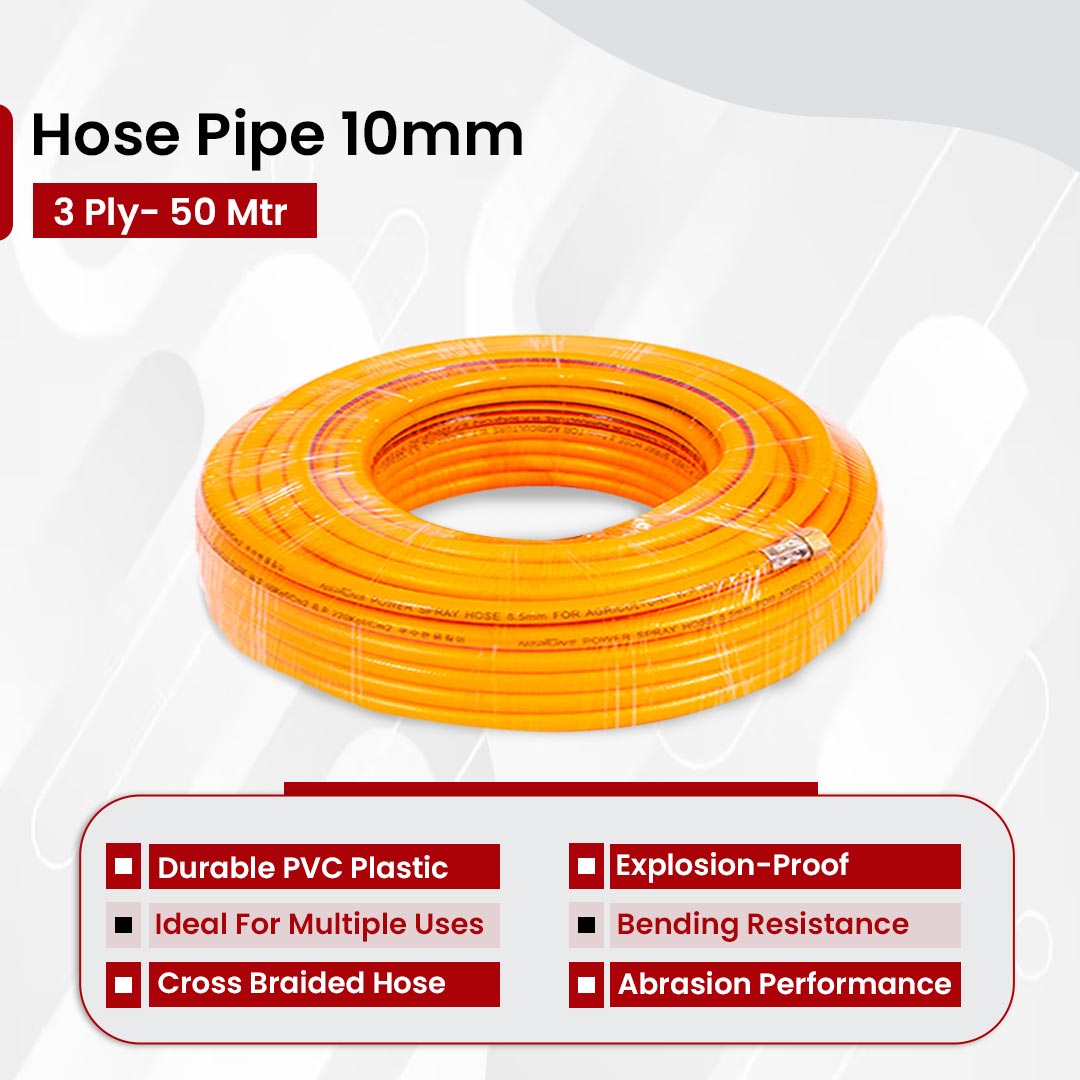 Hose Pipe 10 mm 3 Ply- 50 Meters