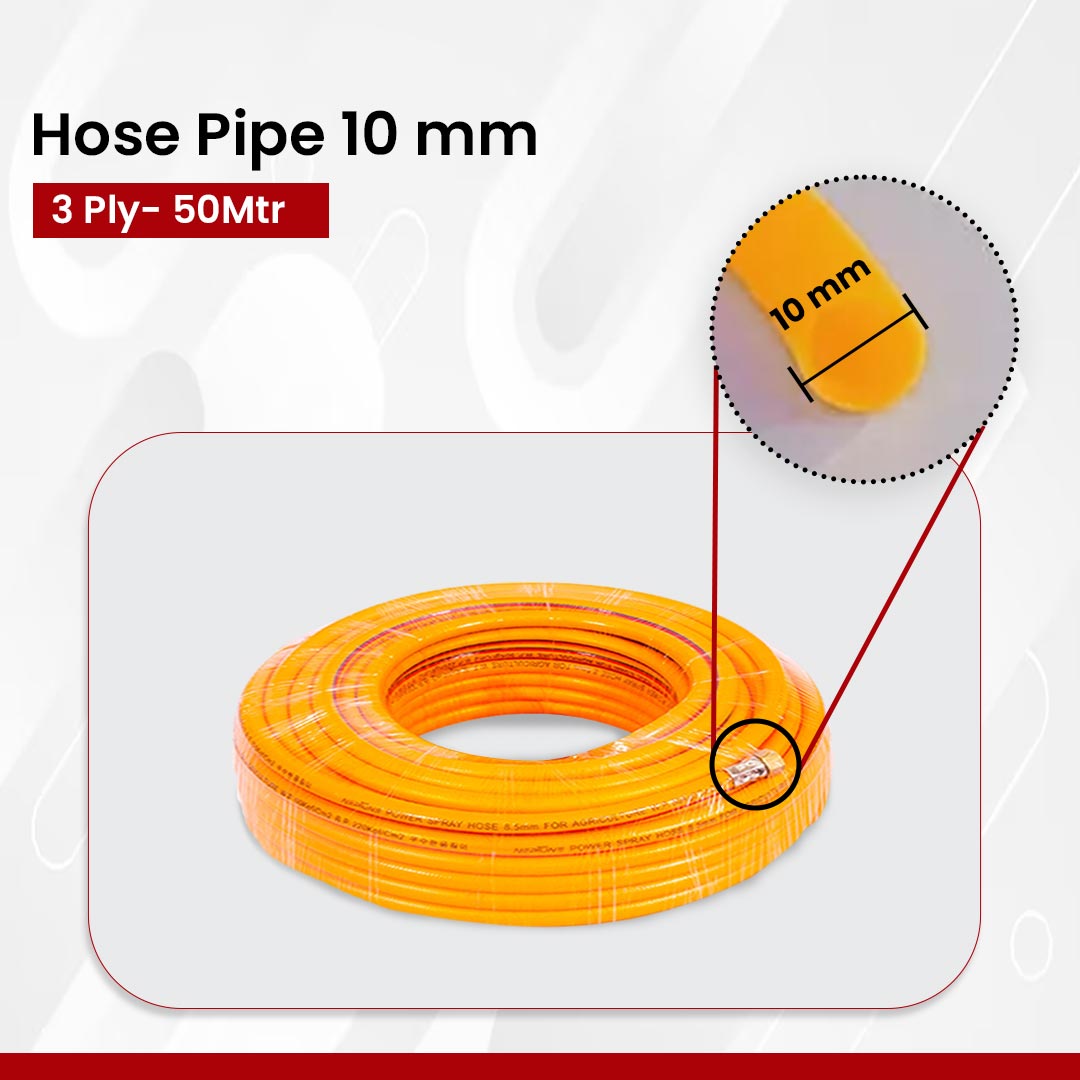 Hose Pipe 10 mm 3 Ply- 50 Meters