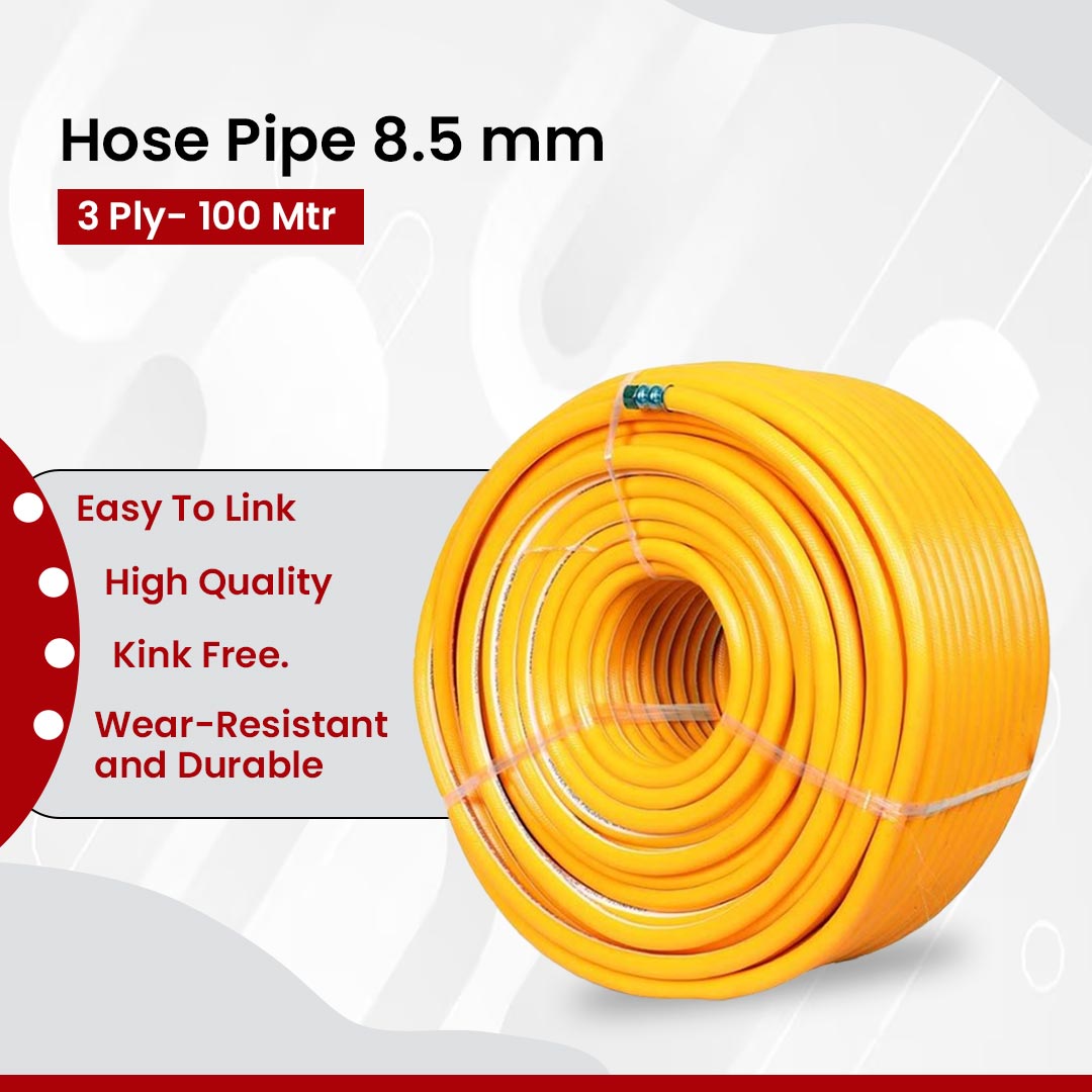 Hose Pipe 8.5 mm 3 Ply- 100 Mtr