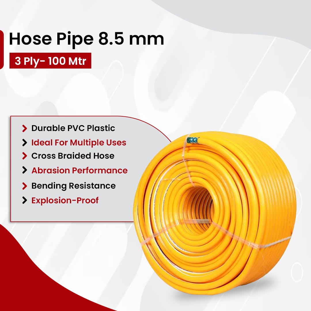 Hose Pipe 8.5 mm 3 Ply- 100 Mtr