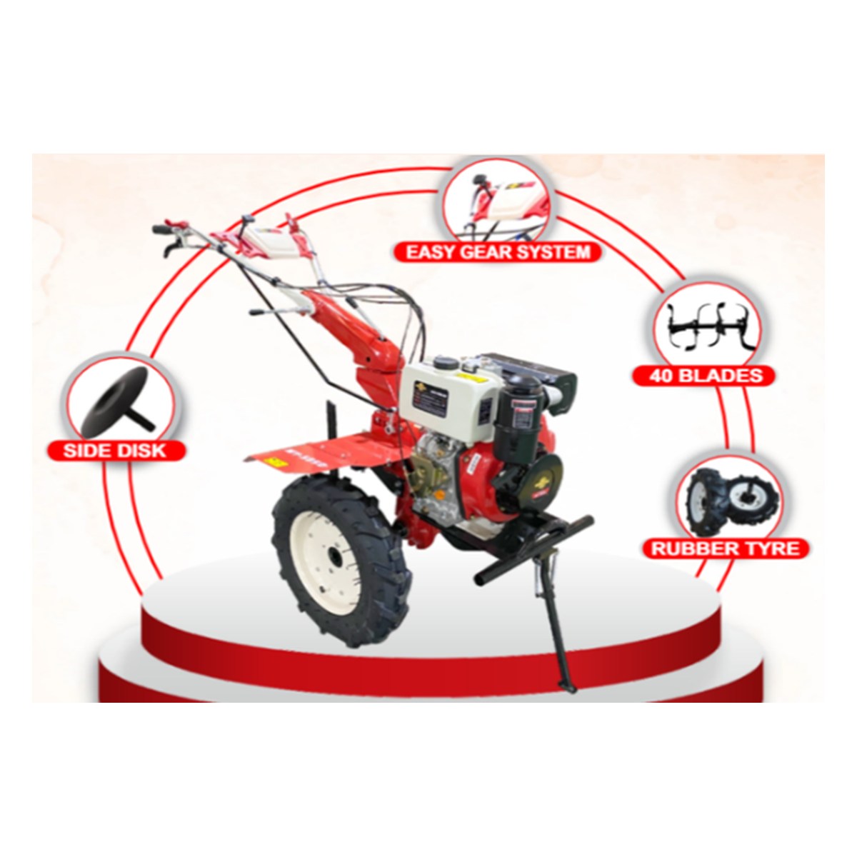 Sprayman Diesel Power Tiller 186F