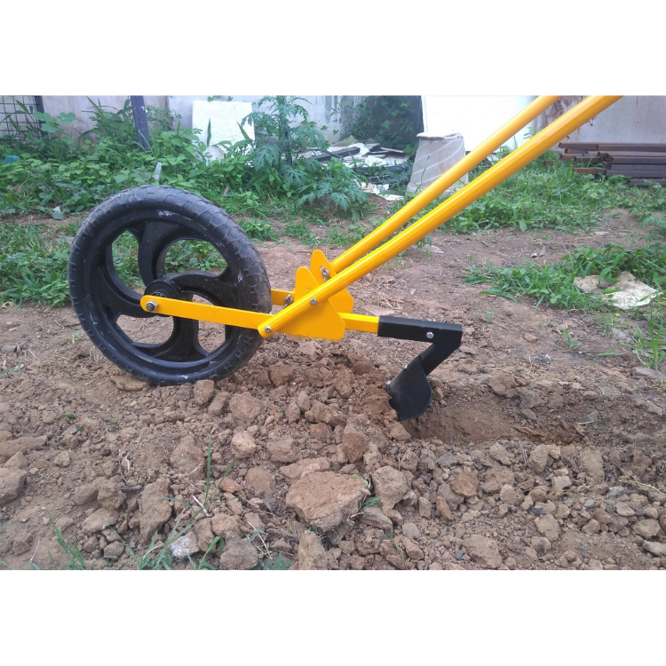 Wheel hoe with three attachments