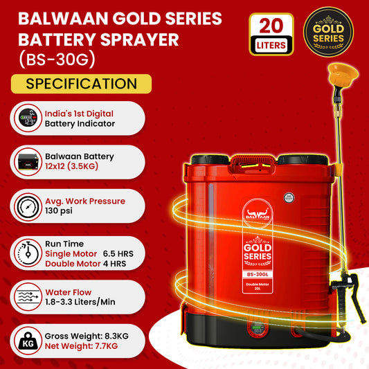 Balwaan Gold Series Battery Sprayer BS-30G