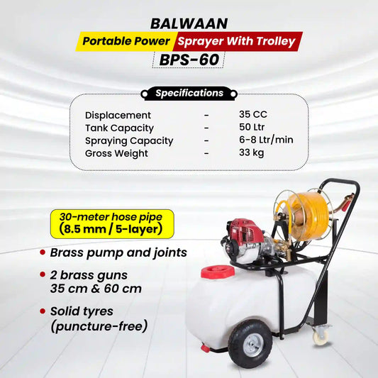 Balwaan Portable Power Sprayer With Trolley BPS-60 - image 2