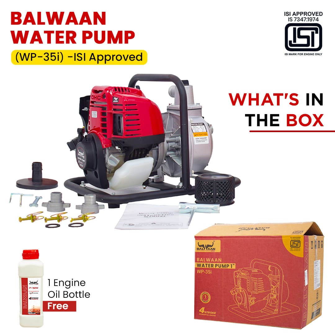 Balwaan 35cc ISI Marked 1 Inch Water Pump | WP-35i