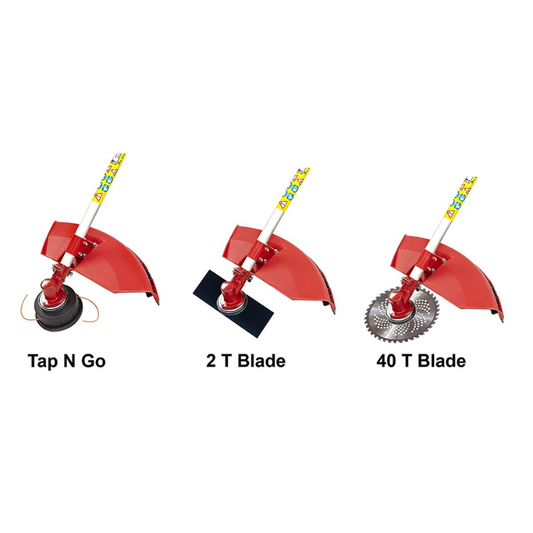 NEPTUNE SIMPLIFY FARMING 3 in 1 Brush 2 Stroke Grass Trimmer with 3 Blades (Medium, Red)