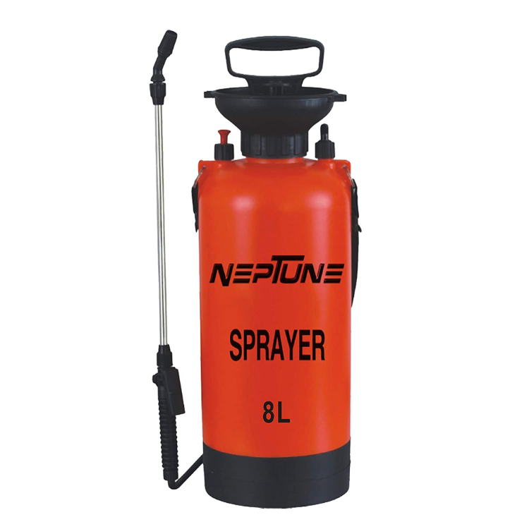 NEPTUNE SIMPLIFY FARMING 8 L Hand Operated Garden Pressure Sprayer (Red and Yellow, Standard)