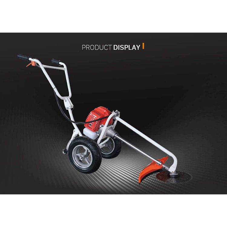 NEPTUNE SIMPLIFY FARMING 52CC 2 Stroke Heavy Duty Petrol Displacement Engine Hand Push Grass Cutter/Brush Cutter with Wheels (BC-520W)