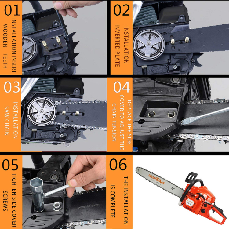 NEPTUNE SIMPLIFY FARMING 58 cc Chain Saw with 22-Inch Cutter Bar