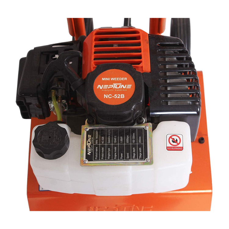 NEPTUNE SIMPLIFY FARMING Garden Mini Power Tiller/Cultivator/Rotary/Weeder with 2 Stroke 52 CC Engine (NC-52-Bottom)