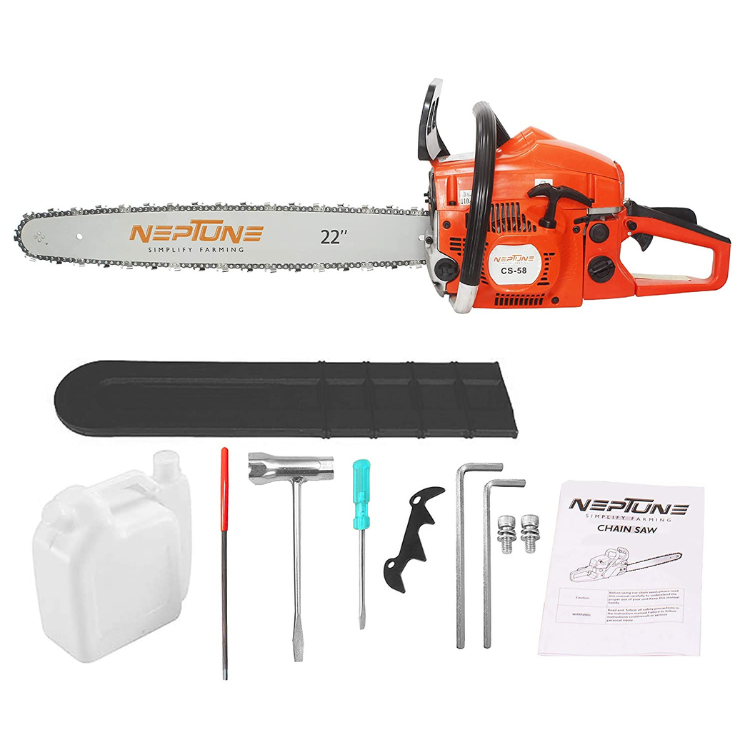 NEPTUNE SIMPLIFY FARMING 58 cc Chain Saw with 22-Inch Cutter Bar