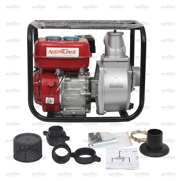 NEPTUNE SIMPLIFY FARMING 6.5 HP 4 Stroke Engine Petrol Start Kerosene Run Water Pump Set,3x3-inch