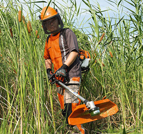 FR 230 clearing saw, backpack with Autocut & 2T grass cutting blade