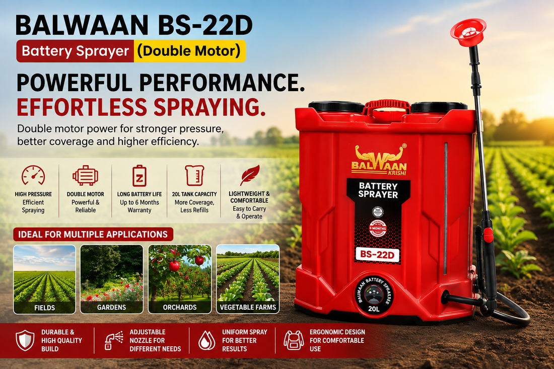 Double Motor Battery Sprayer for Agriculture | Balwaan BS-22D