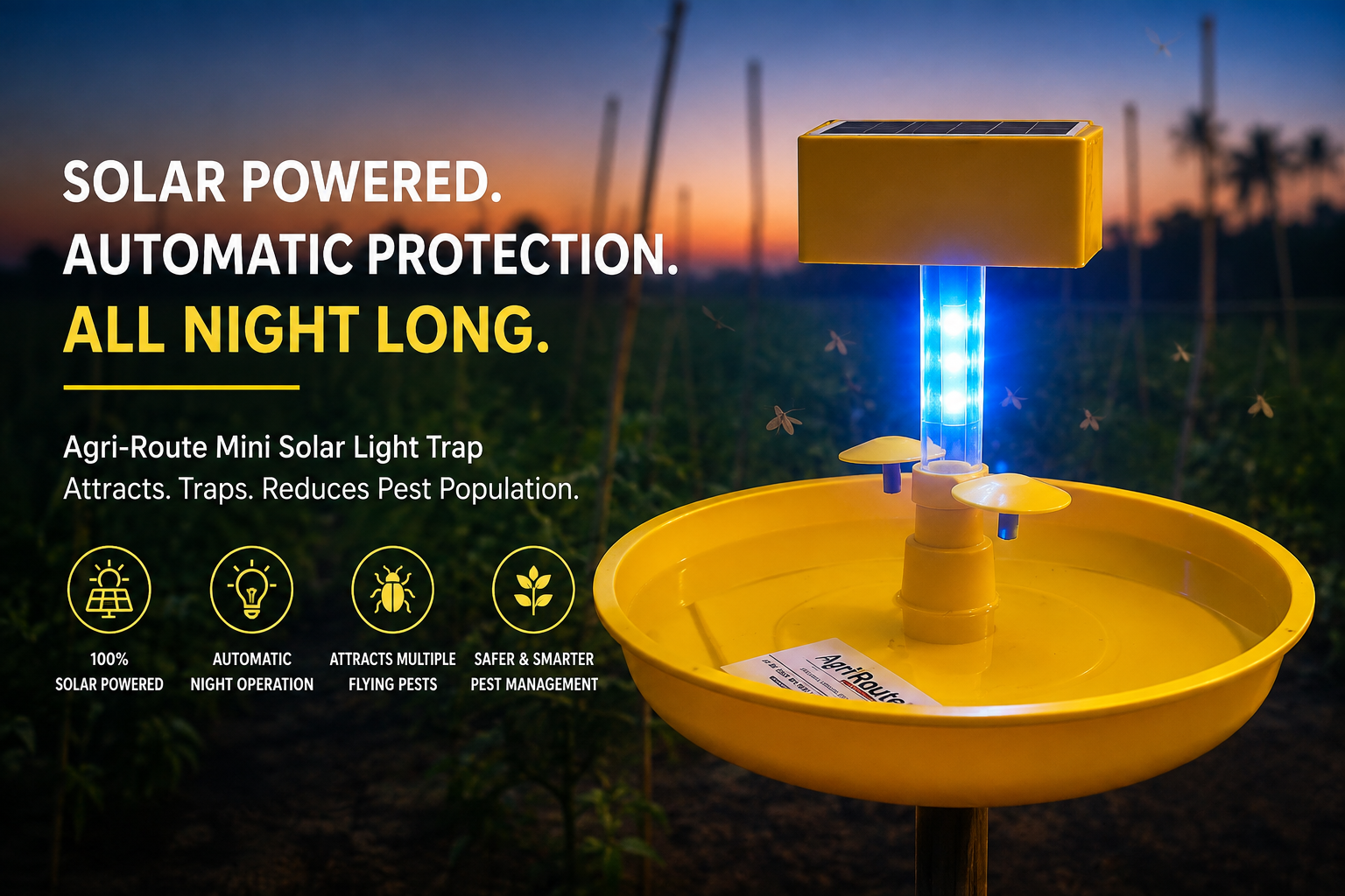 Solar Light Trap for Agriculture | Smart Solar Pest Control