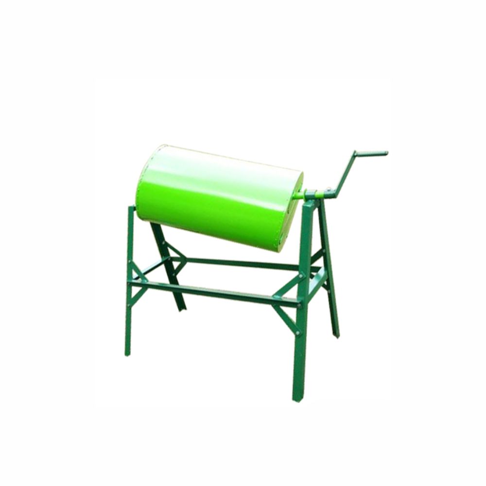 Seed Treatment Drum — 24-inch Mild Steel, Manual Tripod-Mounted