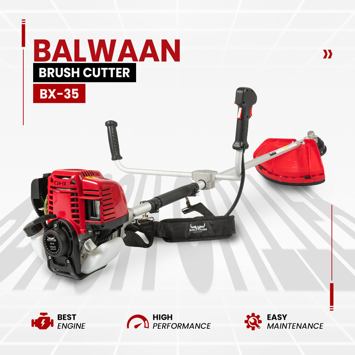 BX-35|Balwaan Side Pack Brush Cutter Petrol