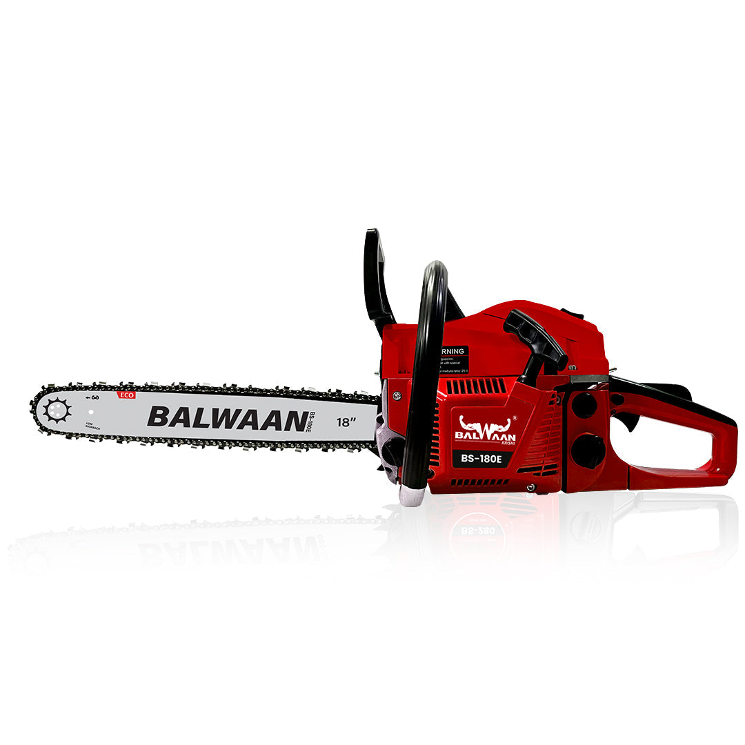 Balwaan BS-180E (ECO) Petrol Chainsaw – 58cc, 18-Inch Guide Bar