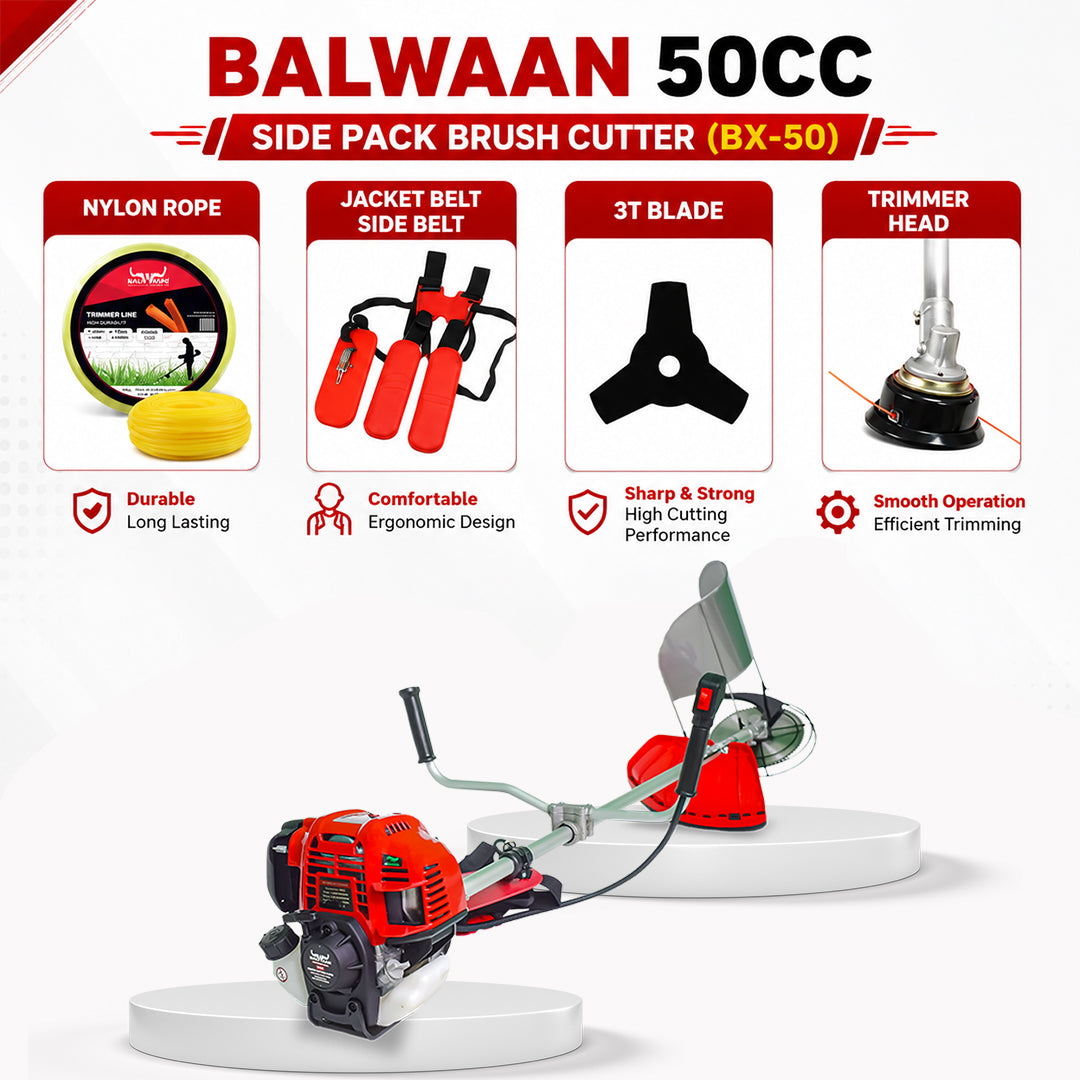 BX-50 Pro|Balwaan Side Pack Brush Cutter Petrol