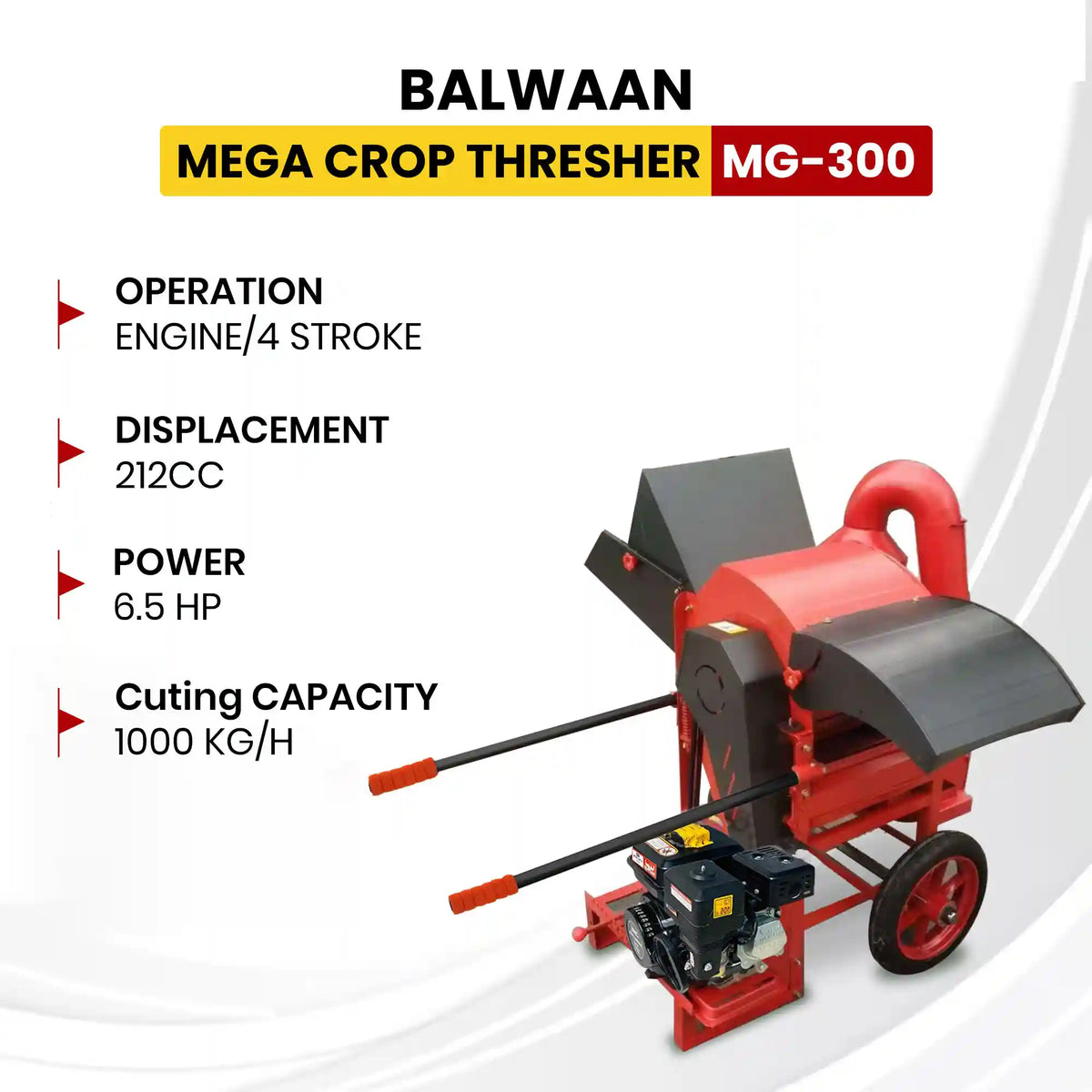 Balwaan Paddy crop thresher with engine MG-300 - image 5