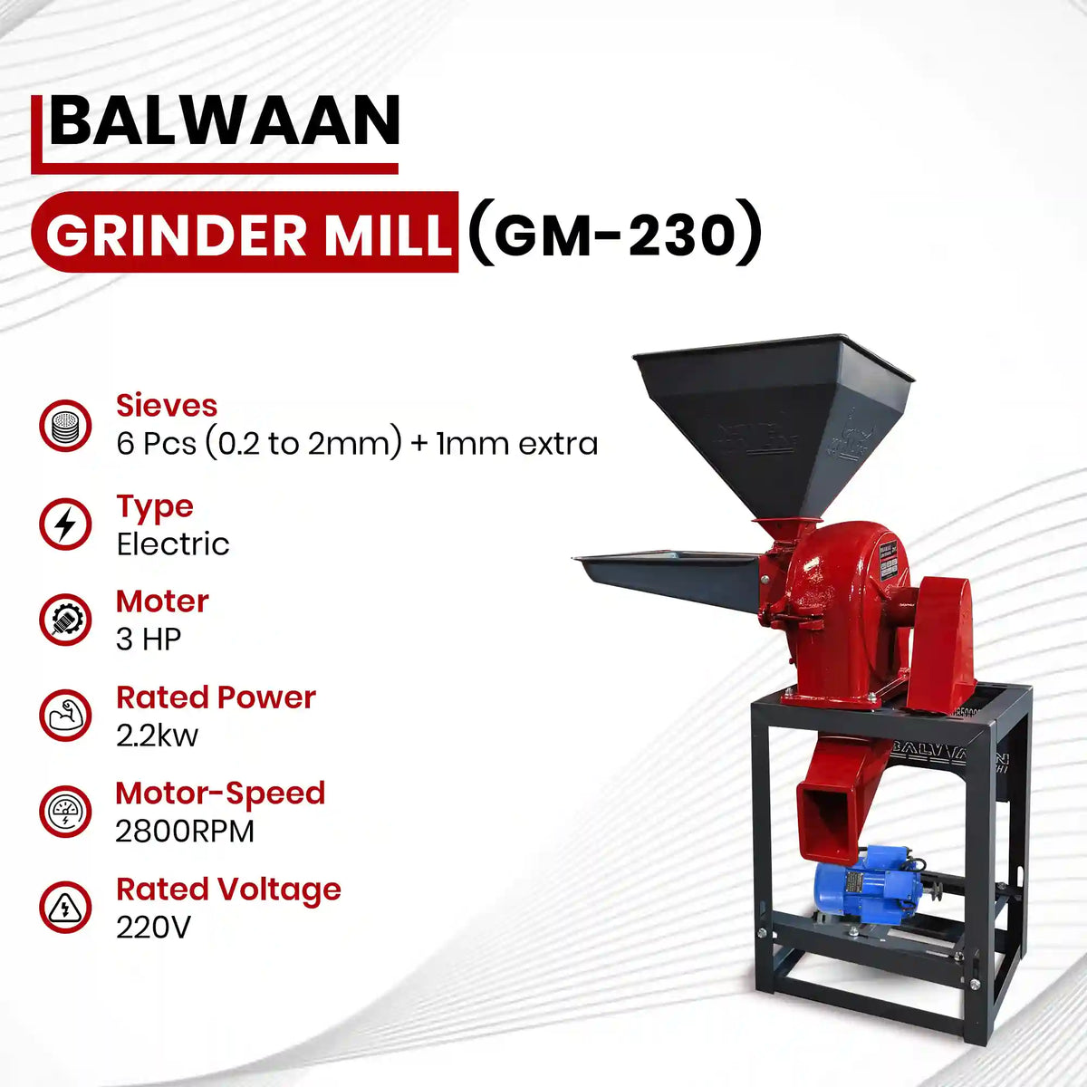 Balwaan Grinder Mill (Casting) GM-230 - image 2