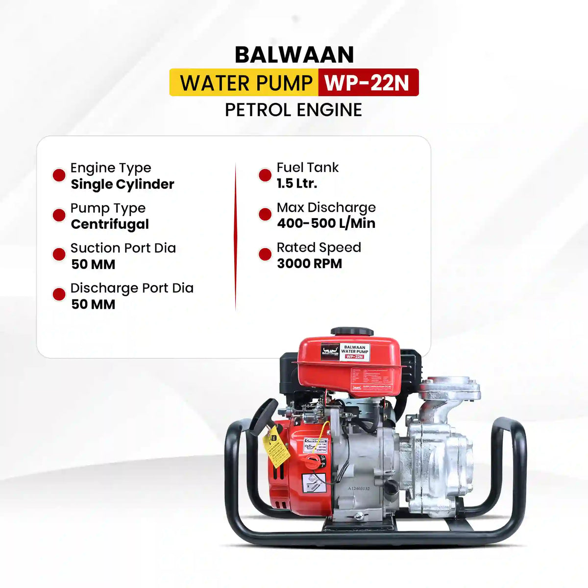 Balwaan Water Pump 2x2 Inch - (Premium Monoblock) WP-22N - image 3