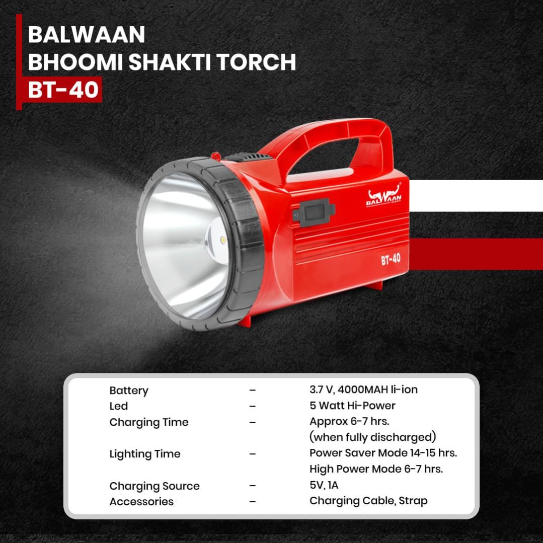 Balwaan Bhoomi Shakti Torch (BT-40)