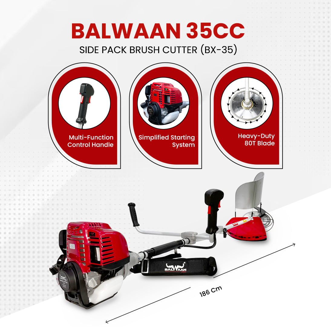 BX-35 Pro|Balwaan Side Pack Brush Cutter Petrol