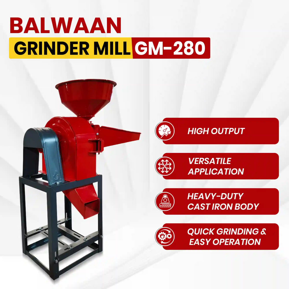 Balwaan Grinder Mill (Iron) GM-280 - image 3