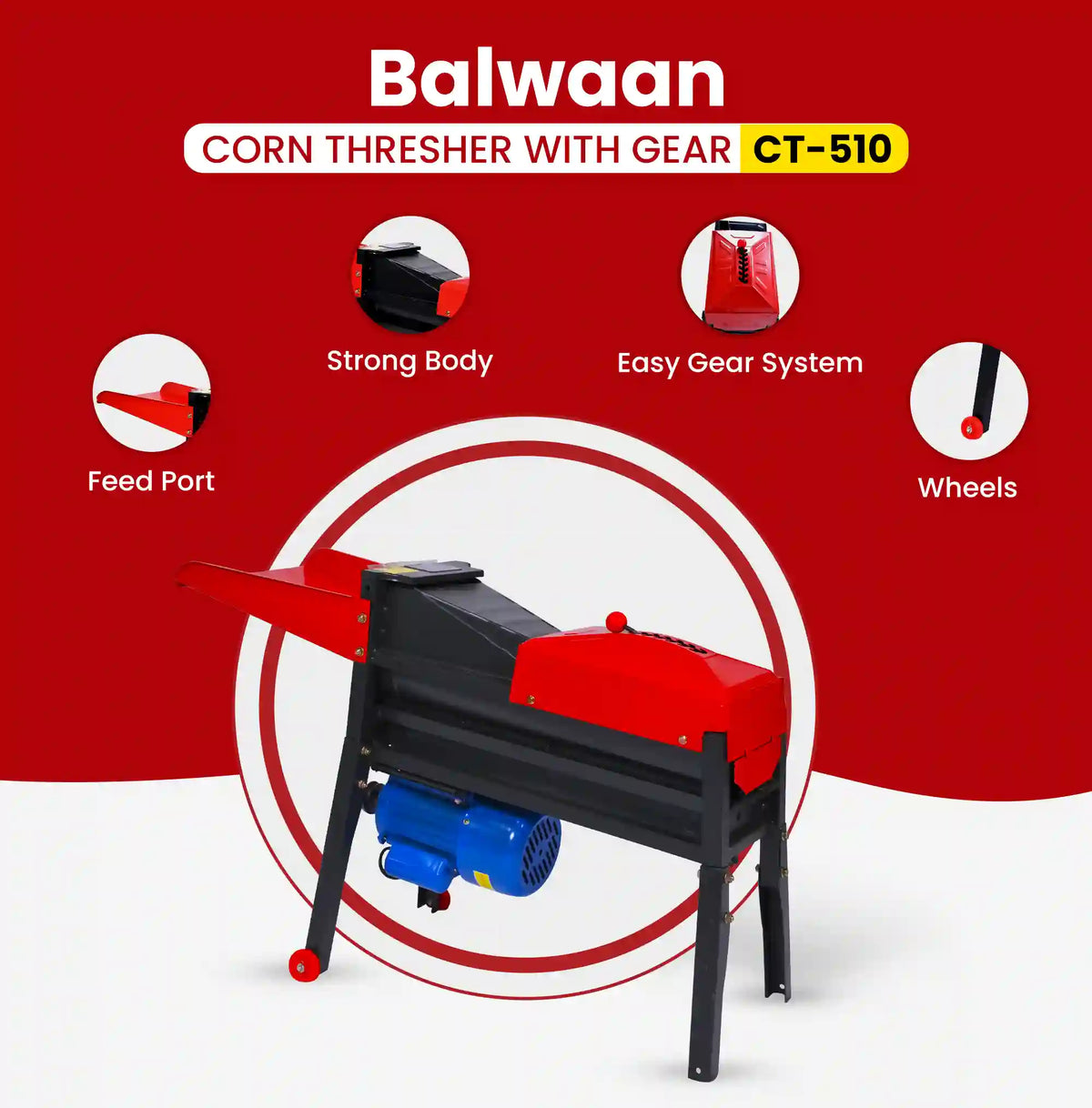 Balwaan Corn Thresher with Gear CT-510 - image 3