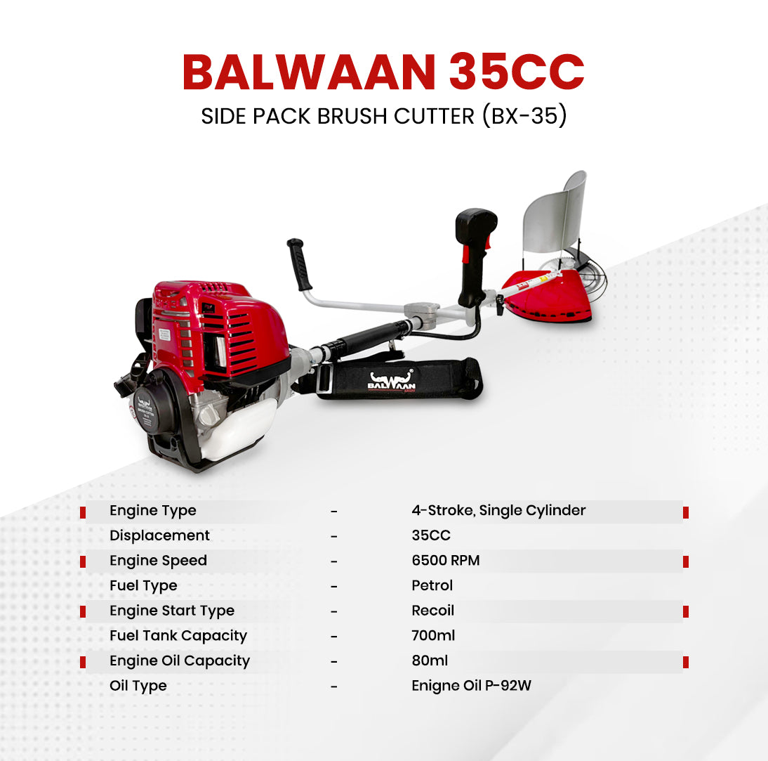 BX-35 Pro|Balwaan Side Pack Brush Cutter Petrol