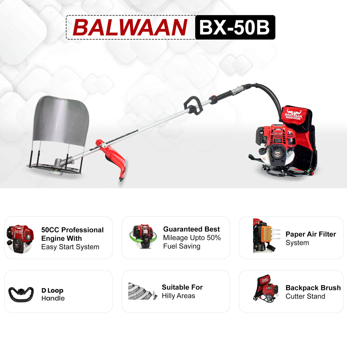 BX-50B|Balwaan Back Pack Brush Cutter Petrol