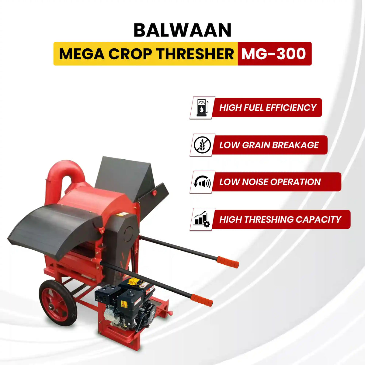 Balwaan Paddy crop thresher with engine MG-300 - image 3