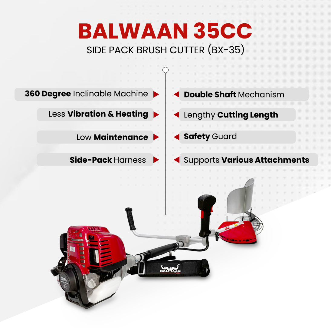 BX-35 Pro|Balwaan Side Pack Brush Cutter Petrol