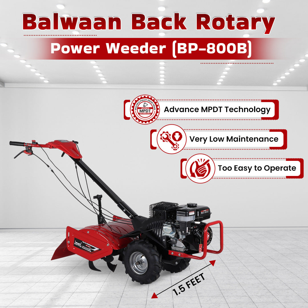 BP-800B | Balwaan Power Weeder- (MPDT) (Back Rotary) Petrol