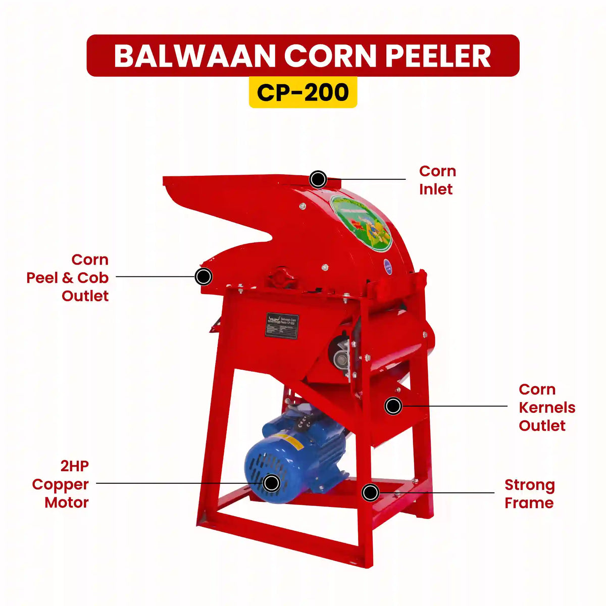 Balwaan Corn Peeler and Thresher CP-200 - image 5