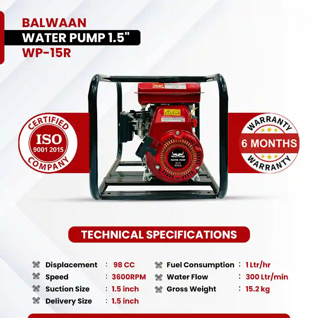 Balwaan Water Pump 1.5x1.5 Inch WP-15R - image 7