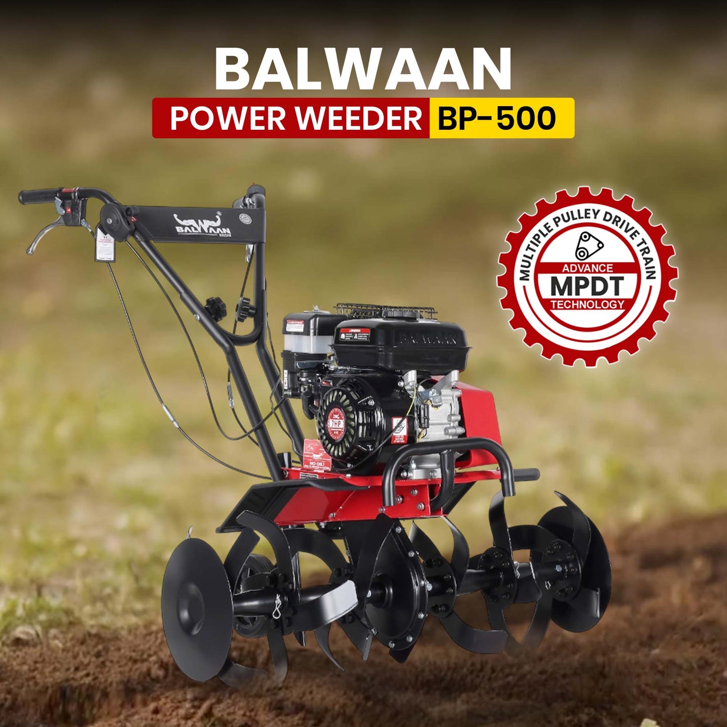 BP-500| Balwaan Power Weeder - (MPDT) (Light Weight) Petrol