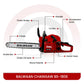 Balwaan BS-180E (ECO) Petrol Chainsaw – 58cc, 18-Inch Guide Bar - image 2