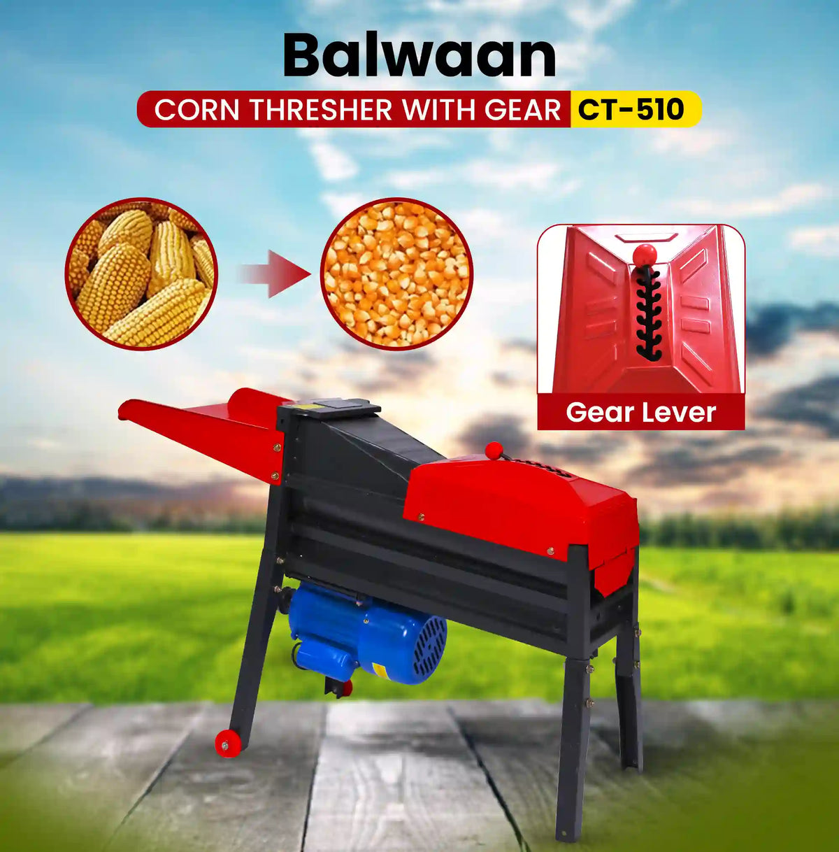 Balwaan Corn Thresher with Gear CT-510 - image 4