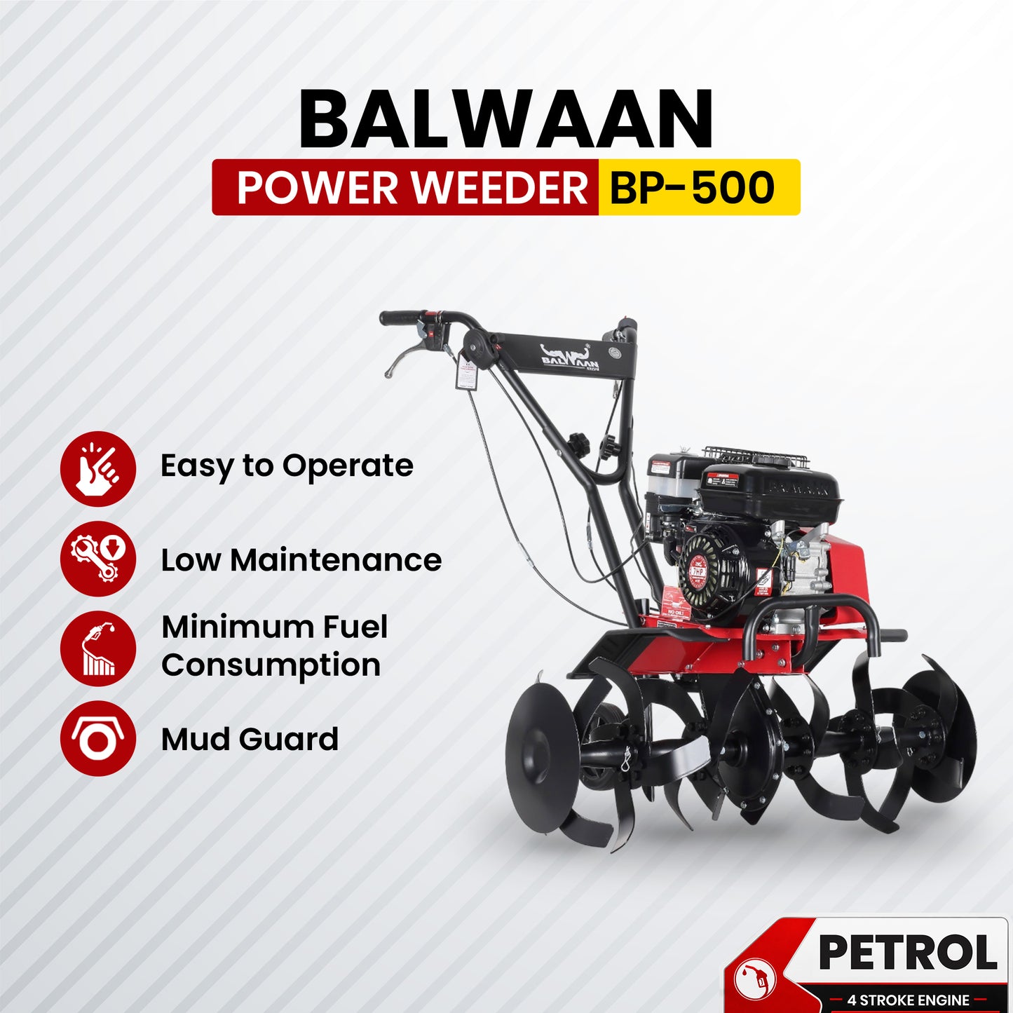BP-500| Balwaan Power Weeder - (MPDT) (Light Weight) Petrol