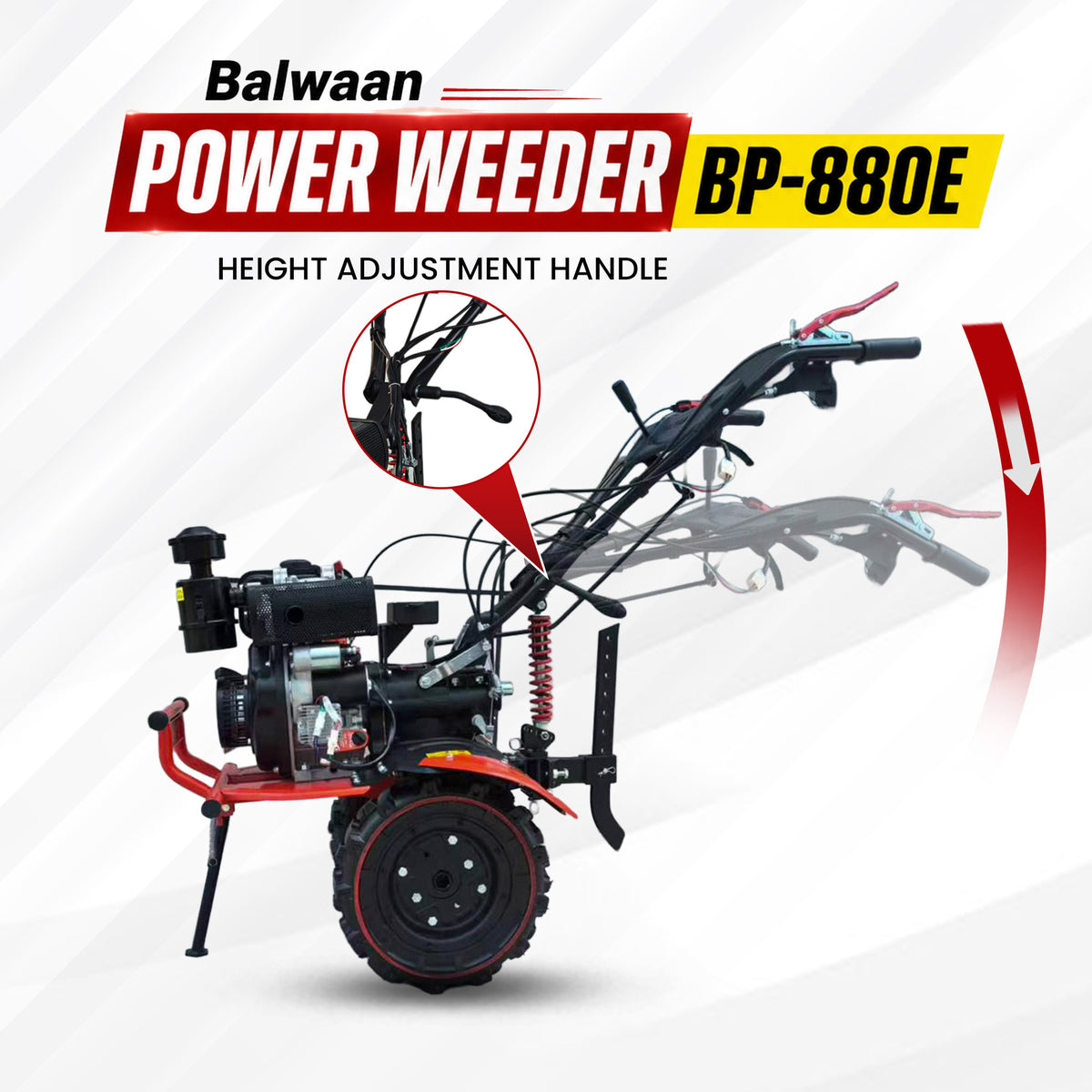 BP-880E|Balwaan Power Weeder- Diesel (E-Start + Shocker)