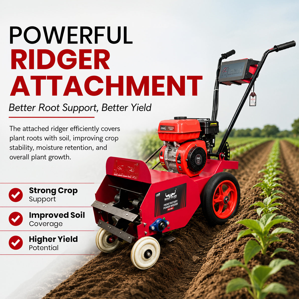 FR-350|Balwaan Front Rotary Inter Cultivator Petrol